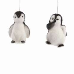 Thumbnail Flocked Penguin Ornament