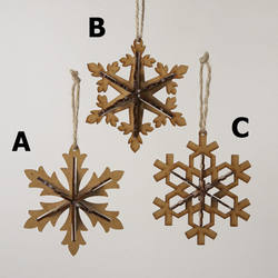 Item 102788 Brown Snowflake Ornament