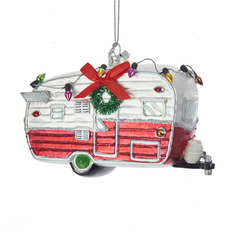Thumbnail Red/White Camper Ornament