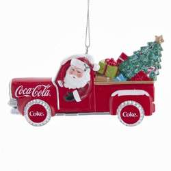 Item 103037 Coca-Cola Santa Pickup Truck Ornament