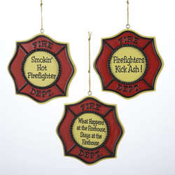 Item 103059 Firefighter Badge Ornament