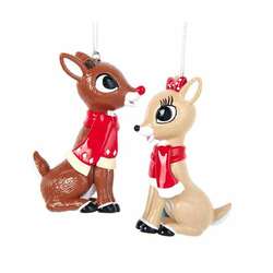 Thumbnail Rudolph/Clarice With Scarf Ornament