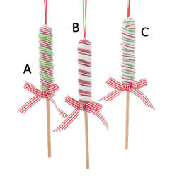 Item 103334 Long Swirl Lollipop Ornament