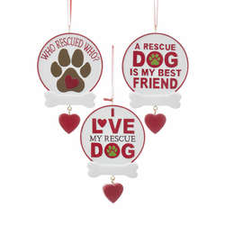 Thumbnail Rescue Dog Sign Ornament
