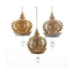 Item 103736 Gold Crown Ornament