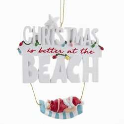 Thumbnail Beach Santa On Hammock Ornament