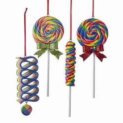 Thumbnail Glittered Multicolor Candy/Lollipop Ornament