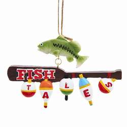 Item 103846 Fish Tales Oar Sign Ornament