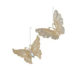 Item 104025 Butterfly With Glitter Ornament