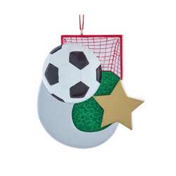 Item 104096 Soccer With Star Ornament