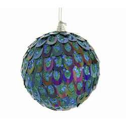 Item 104196 Peacock Round Ball Ornament