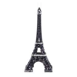 Item 104384 Black and Silver Eiffel Tower Ornament