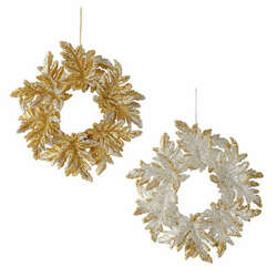 Thumbnail Gold/Silver Wreath Ornament