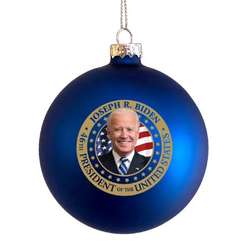 Item 104533 President Biden Glass Ball Ornament