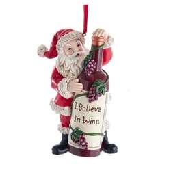 Thumbnail Believe In Wine Santa Ornament