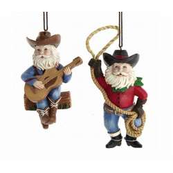 Item 104610 Western Cowboy Santa Ornament
