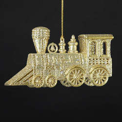 Item 104736 Gold Train Ornament