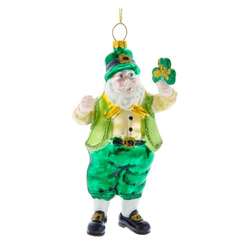 Item 104844 Irish Santa Ornament
