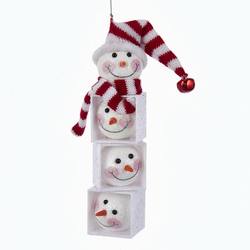 Thumbnail Snowman Head Blocks Ornament
