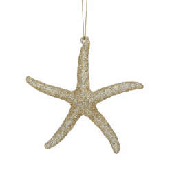 Item 106053 thumbnail Glittered Gold Starfish Ornament