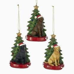 Item 106228 Labrador Retriever With Tree Ornament