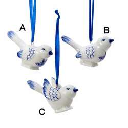 Thumbnail Delft Blue Bird Ornament