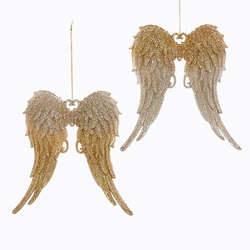 Thumbnail Gold/Silver Angel Wings Ornament
