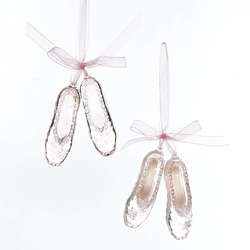 Item 106424 Pair of Pink Ballet Shoes With Ribbon Ornament