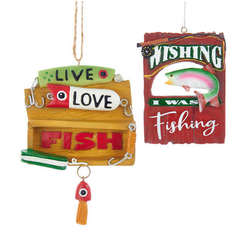 Item 106480 Fishing Sign Ornament