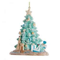 Thumbnail Coastal Beach Christmas Tree Ornament