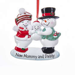 Thumbnail New Mom and Dad Snowman Ornament