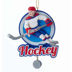 Item 106618 Boy Ice Hockey Player Ornament