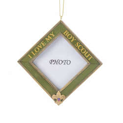 Item 106680 I Love My Boy Scout Photo Frame Ornament