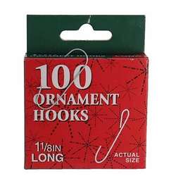 Item 107028 thumbnail Christmas Ornament Hooks - 100 Piece Box
