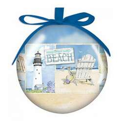 Item 108088 Coastal Collage Ball Ornament
