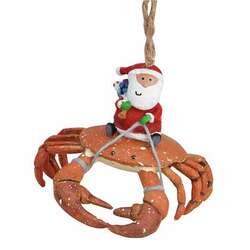 Item 108123 Santa Riding Crab Ornament