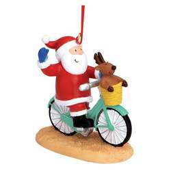 Item 108131 thumbnail Santa Riding Bicycle Ornament
