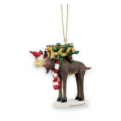 Thumbnail Moose With Birds Nest Ornament