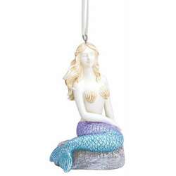 Item 108534 Mermaid On Rock Ornament