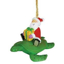 Thumbnail Santa On Sea Turtle Ornament