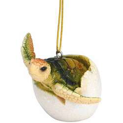 Item 108867 Baby Turtle Hatching From Shell Ornament