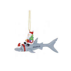 Thumbnail Santa/Hammerhead Shark Ornament - Myrtle Beach