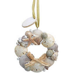 Thumbnail Seashell/Starfish/Sand Dollar Wreath Ornament - Outer Banks