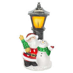 Thumbnail Santa and Snowman Lamppost Nightlight