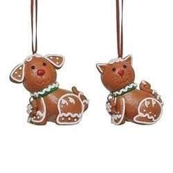 Item 134422 Dog/Cat Gingerbread Ornament