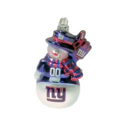 Item 141347 New York Giants Glittered Snowman Ornament