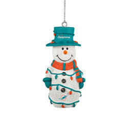 Item 143173 thumbnail Miami Dolphins Snowman Ornament