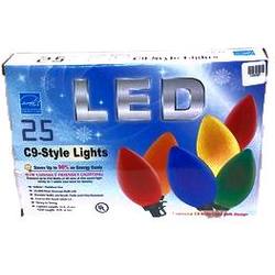 Item 146462 Set of 25 LED C9 Size Christmas Tree Lights With Multicolor Bulbs
