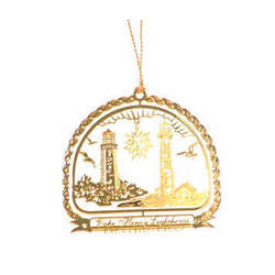 Item 152029 Gold Cape Henry Lighthouse Ornament