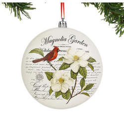Item 156325 Cardinal/Magnolia Garden 2D Ball Ornament